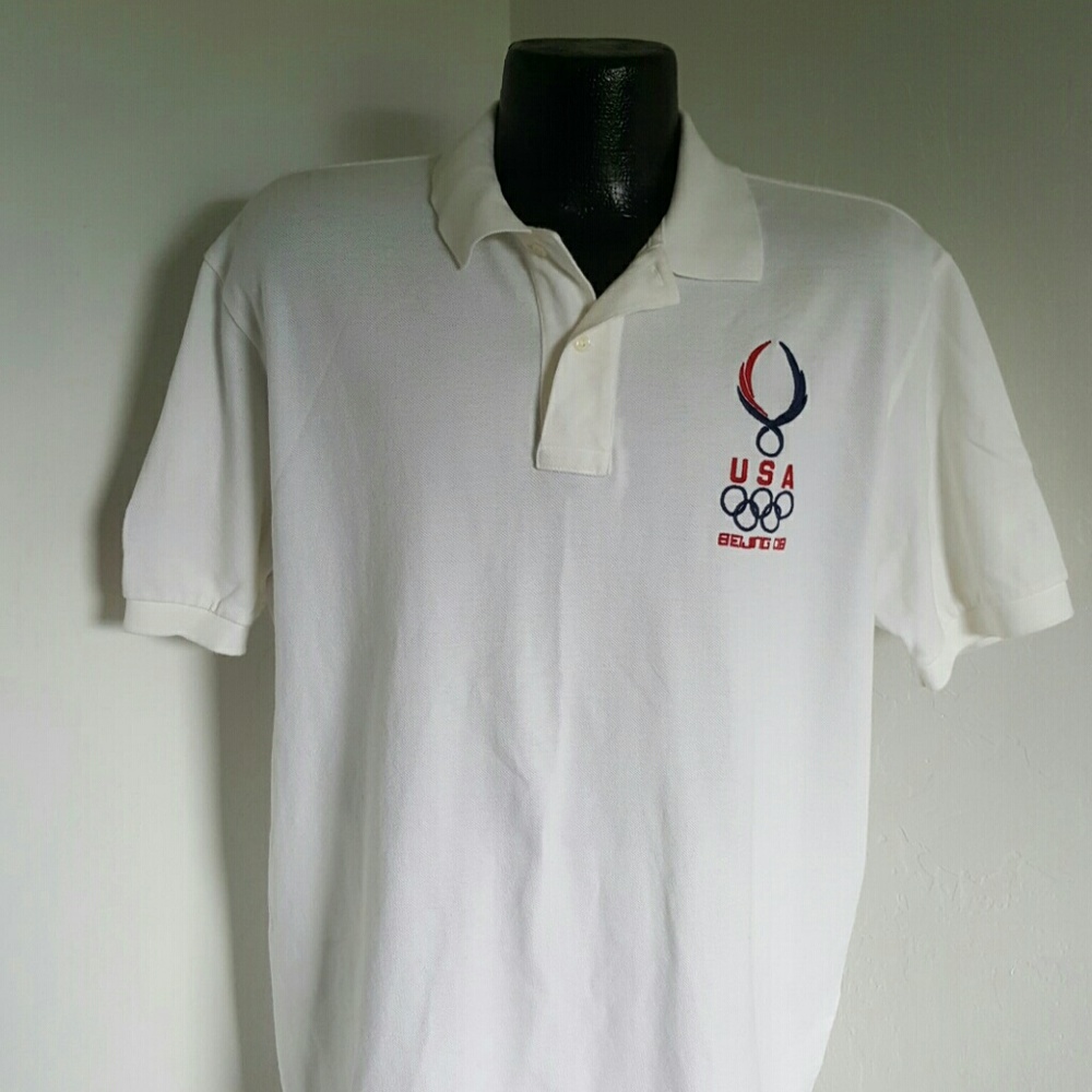 Polo by Ralph Lauren men Olympic team USA polo white embroidered size XL
